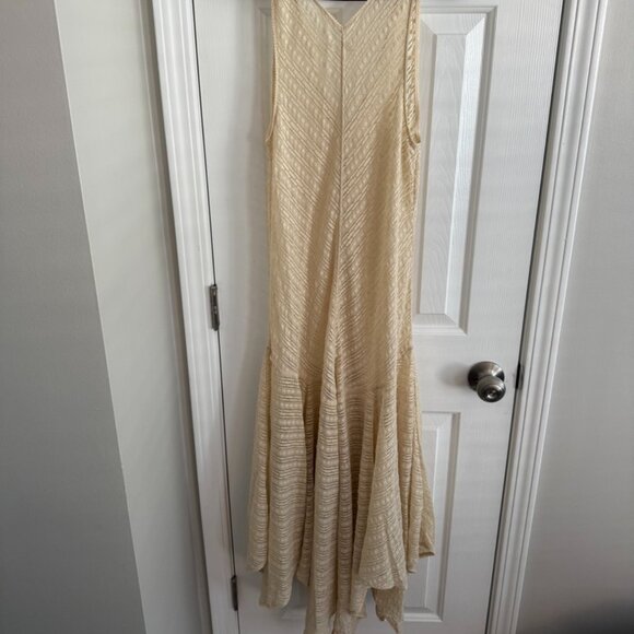 Intimately Free People Ivory Lace Midi Dress with Asymmetrical Hem | Size M - Picture 5 of 6